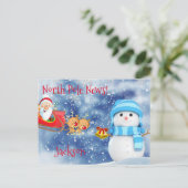 クリスマスポストカード北極 ポストカード (スタンド正面)