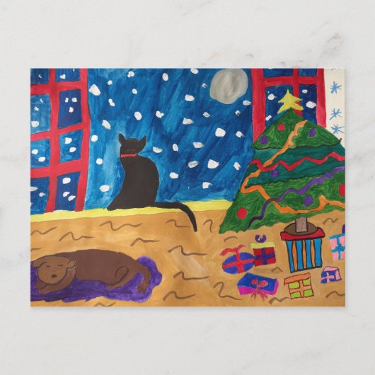 クリスマスポストカード待ち ポストカード (正面)