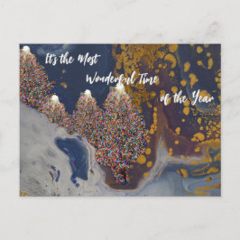 クリスマスポストカード絵を描抽象芸術 シーズンポストカード