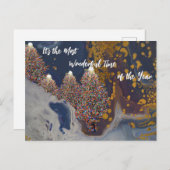 クリスマスポストカード絵を描抽象芸術 シーズンポストカード (正面/裏面)