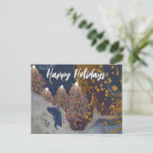 クリスマスポストカード絵を描抽象芸術 シーズンポストカード (スタンド正面)