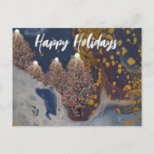 クリスマスポストカード絵を描抽象芸術 シーズンポストカード (正面)