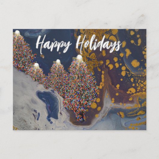 クリスマスポストカード絵を描抽象芸術 シーズンポストカード (正面)
