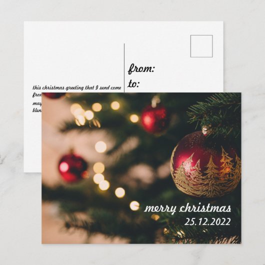 クリスマスポストカード (正面/裏面)