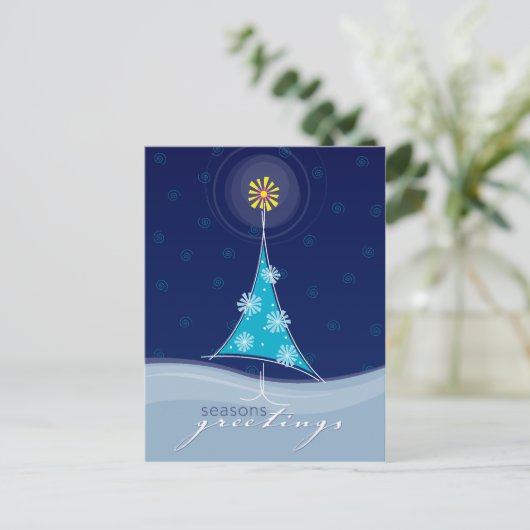 クリスマスポストカード：:お洒落クリスマスツリー2P シーズンポストカード (スタンド正面)