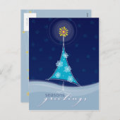 クリスマスポストカード::お洒落クリスマスツリー2P シーズンポストカード (正面/裏面)
