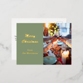 クリスマスポストカード、クリスマスフォイルカード 箔シーズンポストカード (正面/裏面)