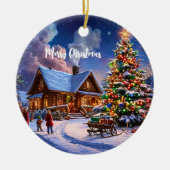 クリスマスポストカード セラミックオーナメント (正面)