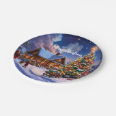 クリスマスポストカード ペーパープレート (アングル)