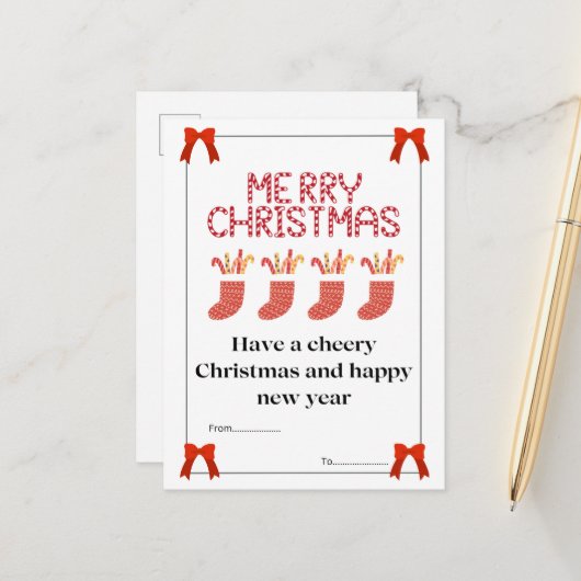 クリスマスポストカード ポストカード (正面/裏面インサイチュ)