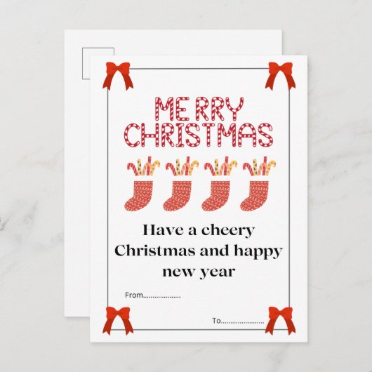 クリスマスポストカード ポストカード (正面/裏面)