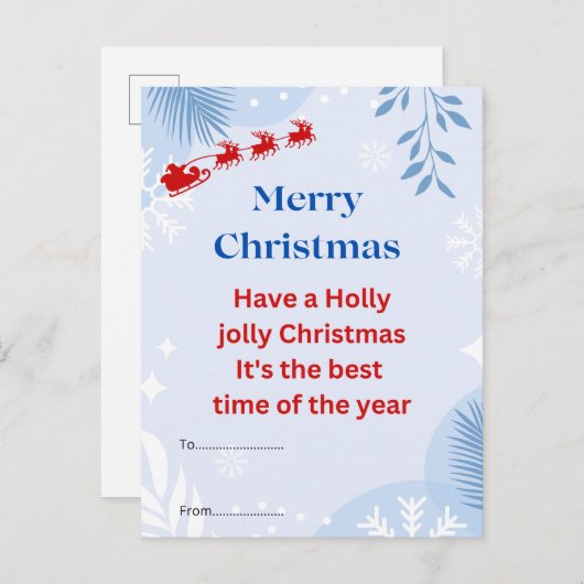 クリスマスポストカード ポストカード (正面/裏面)