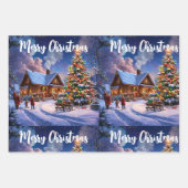 クリスマスポストカード ラッピングペーパーシート (正面)