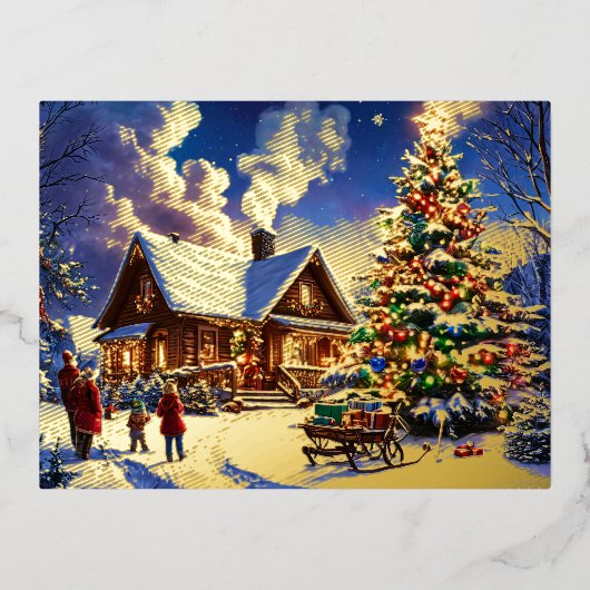 クリスマスポストカード 箔シーズンポストカード (正面)