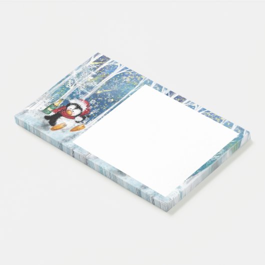 クリスマスポストitノートHappy Penguin ポストイット (アングル)