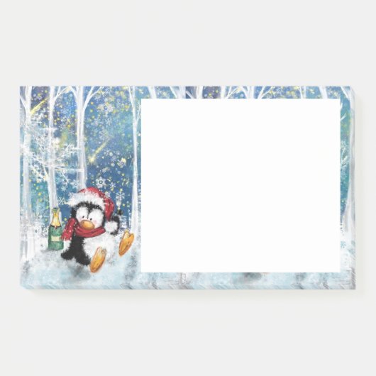 クリスマスポストitノートHappy Penguin ポストイット (正面)