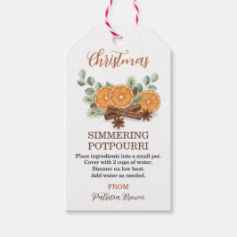 クリスマスポットプーリーギフトタグ 名入れ ギフトタグ
