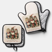 クリスマスポットホルダー/Mit 鍋つかみ&鍋敷きセット (正面/裏面)