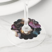 クリスマスポットポーリ(パーソナライズ)両面 ワイングラスタグ (クローズアップ)