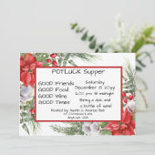 クリスマスポットラックスディナー招待状 招待状 (スタンド正面)