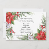 クリスマスポットラックスディナー招待状 招待状 (裏面)