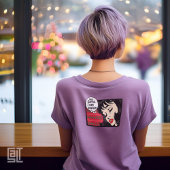 クリスマスポップアートの女の子 サンタに言い訳 Tシャツ