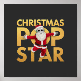 クリスマスポップスター かわいいカラフルなホリデー ポスター