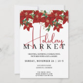 クリスマスポップ・アートののイベントチラシ | 赤い花 招待状 (正面)