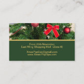 クリスマスポップ・アートのアップストア 名刺 (裏面)