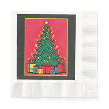 クリスマスポップ・アートのツリーのアートデザインとプレゼント