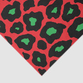 クリスマスポップ・アートのヒョウ 薄葉紙 (詳細)