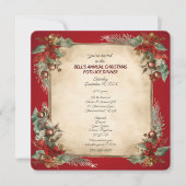 クリスマスポトラックディナーオールドワールドスクロールインビタット シーズンカード (正面)