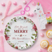クリスマスポネステチ食べアフレームのドリンクとメリーbe ペーパープレート (パーティー)