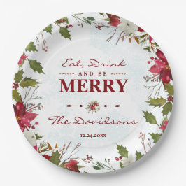 クリスマスポネステチ食べアフレームのドリンクとメリーbe ペーパープレート