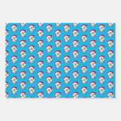 クリスマスポムラッピング紙フラットシートセット3 ラッピングペーパーシート (正面)