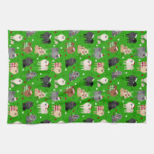 クリスマスポメラニア犬キッチンタオル キッチンタオル (横)