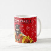 クリスマスポリス マグカップ|面白いくるみ割り人形のホリデー コーヒーマグカップ (正面右)