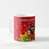 クリスマスポリス マグカップ|面白いくるみ割り人形のホリデー コーヒーマグカップ (正面左)