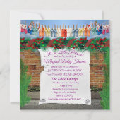 クリスマスポルカドットストリートアートベビーシャワー ノートカード (裏面)