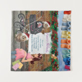 クリスマスポルカドット通りアートシーン タペストリー (正面(横))