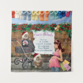 クリスマスポルカドット通りアートシーン タペストリー (正面)