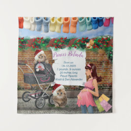 クリスマスポルカドット通りアートシーン タペストリー