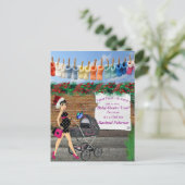 クリスマスポルカドット通りアートベビーシャワー ポストカード (スタンド正面)