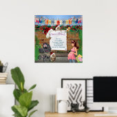 クリスマスポルカドット通りシーンアート ポスター (ホームオフィス)