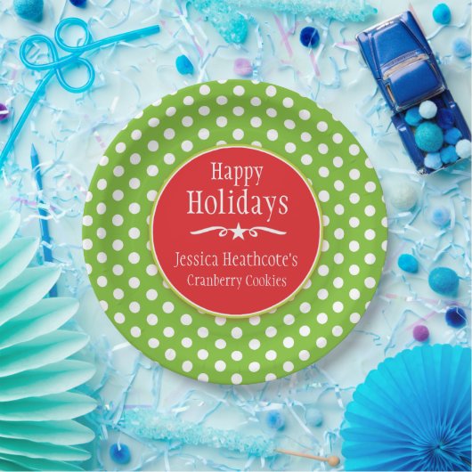 クリスマスポルカ名クッキー交換紙プレート ペーパープレート (パーティー)