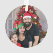 クリスマスポルトガルの鶏と青いタイルのフレーム オーナメント (裏面)