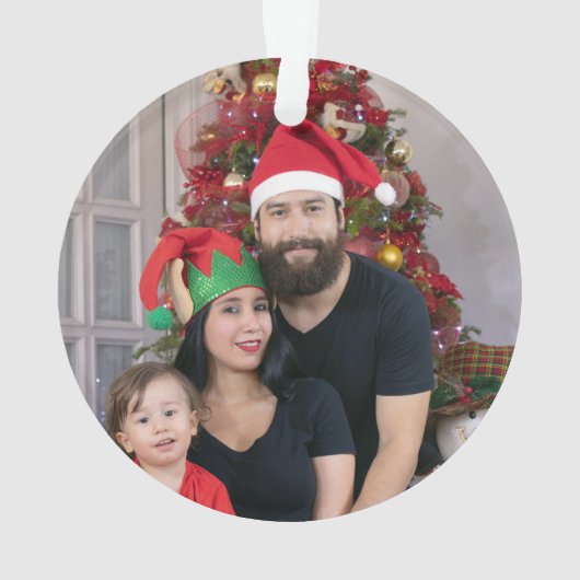 クリスマスポルトガルの鶏と青いタイルのフレーム オーナメント (裏面)