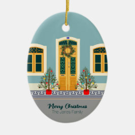 クリスマスポルトガルフェスティバルハウス セラミックオーナメント