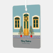 クリスマスポルトガルフェスティバルハウス メタルオーナメント (正面左)