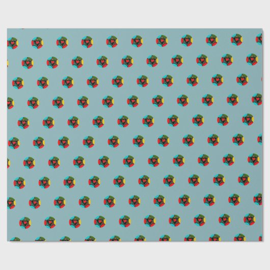 クリスマスポルトガル語のバウブルパターン ラッピングペーパー (フラット)